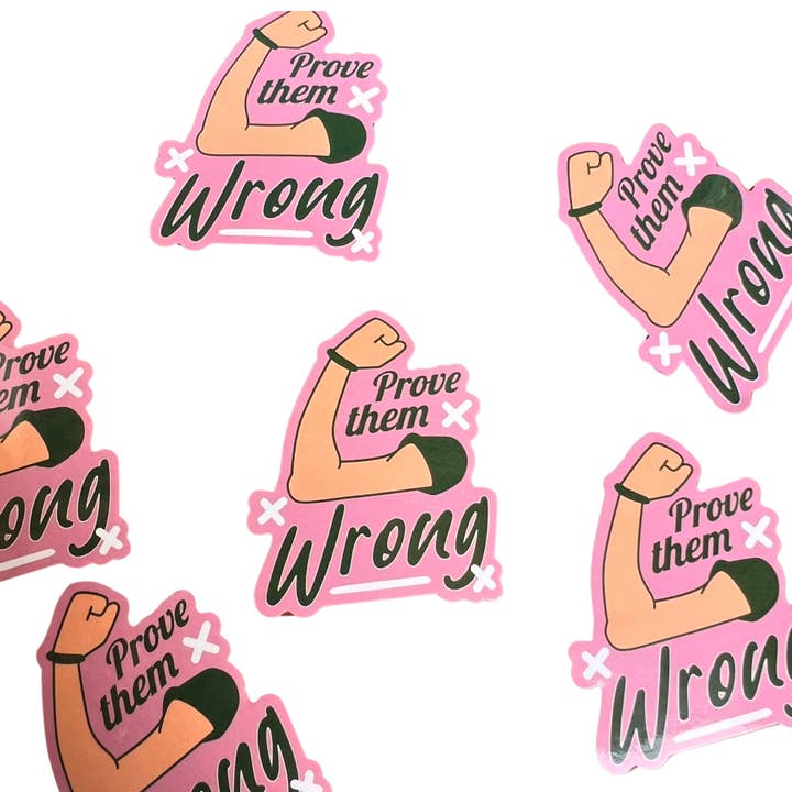 Pegatinas de vinilo retro fuertes y feministas, pegatinas impermeables para venta al por mayor de The Blue Yogi