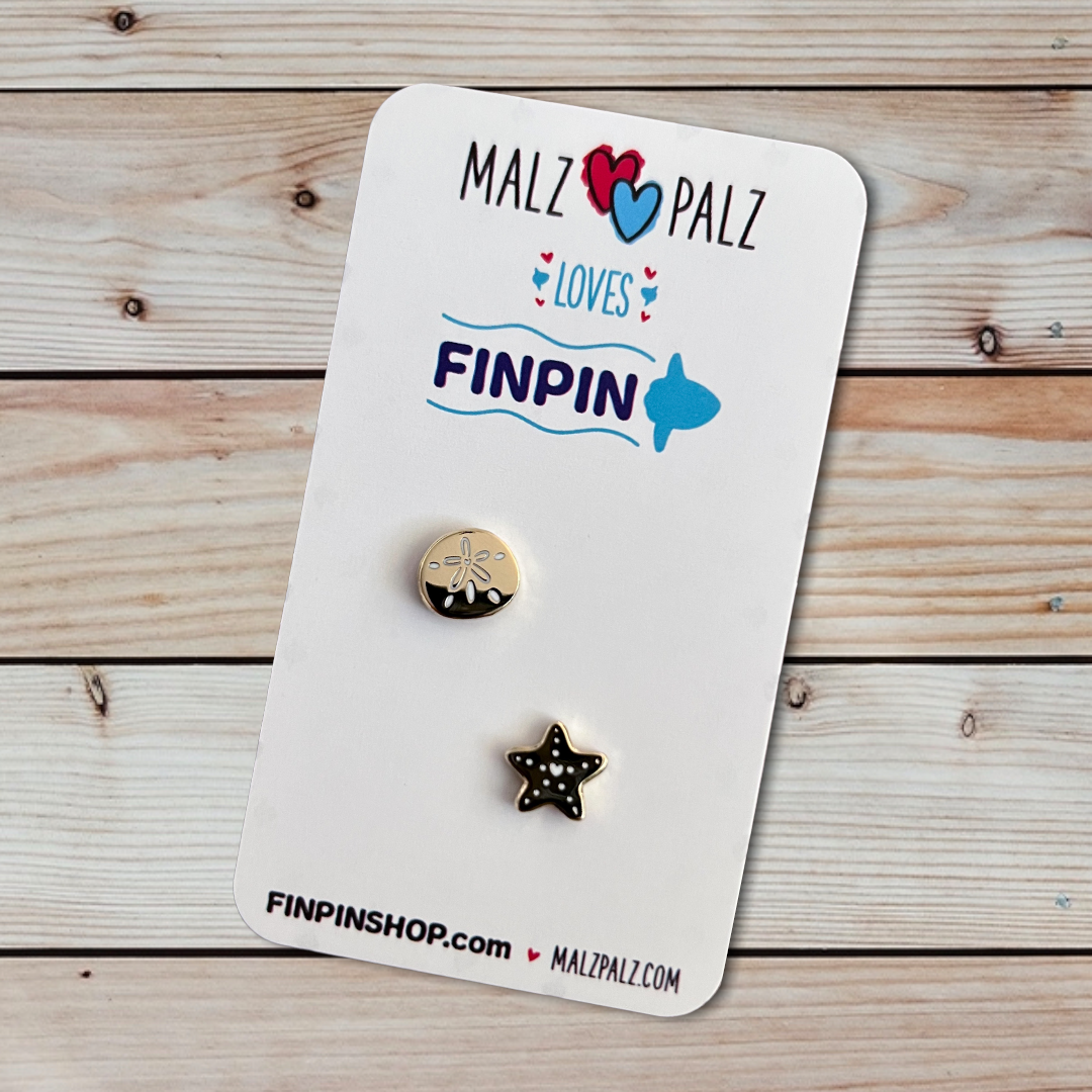 Fin Pin Shop - Venta al por mayor  - Fin Palz • Conjunto de pines de dólar de arena y estrella de mar0