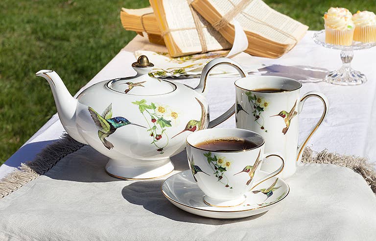 Abbott - Wholesale Tea Set - Hummingbird Cup&Saucer-2.5"H(6.5oz)-3876
