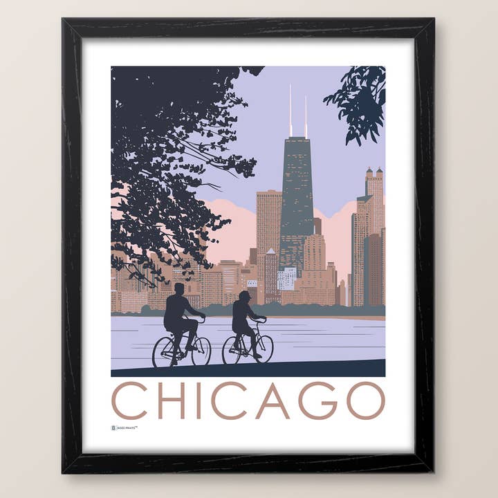 Impression du front de lac de Chicago, Illinois pour la vente par Bozz Prints