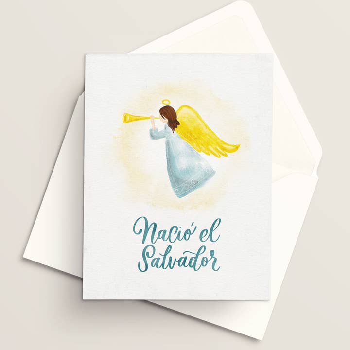 Vivi Furlong - Wholesale Christmas Card - Watercolor Angel's announcement Christmas greeting card | Christian greeting card | Hand-made greeting card | Holiday greeting card | Christmas cards | Christmas 2025 | Faith-based 2