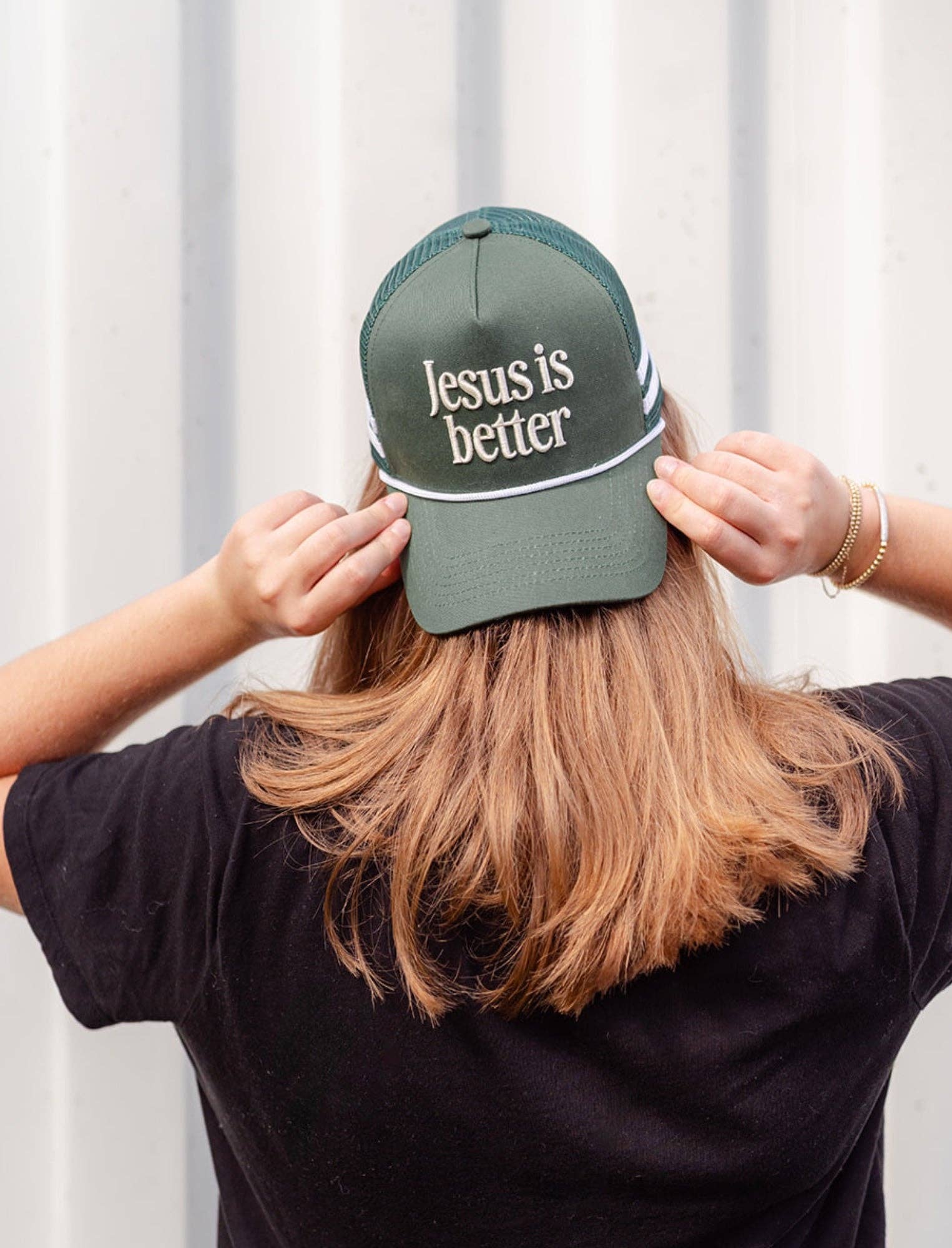 Jenessa Wait - Wholesale Trucker Hat - Women's - Hat: Jesus is Better2