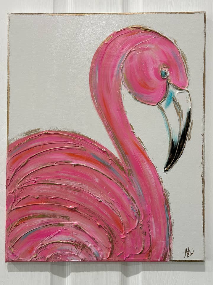 Flamingo L/XL texture canvas coastal beach nautical tropical for wholesale by Coddiwomple