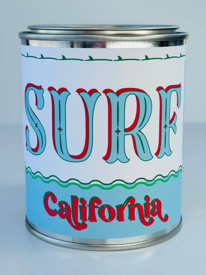 Surf California - Candela in latta Paint per la vendita all'ingrosso da parte di Rambling Caravan