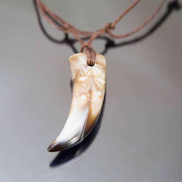 SomeBijoux4You – wholesale Pendant/charm necklace – Tooth Necklace Faux Fang Lion Teeth Jewelry African Choker3