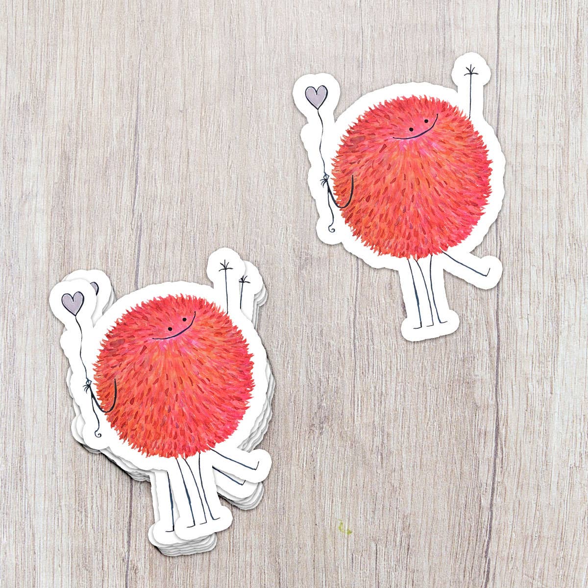 Poofy Dorsey 3x3 Vinyl Sticker for wholesale by Poofy Emporium