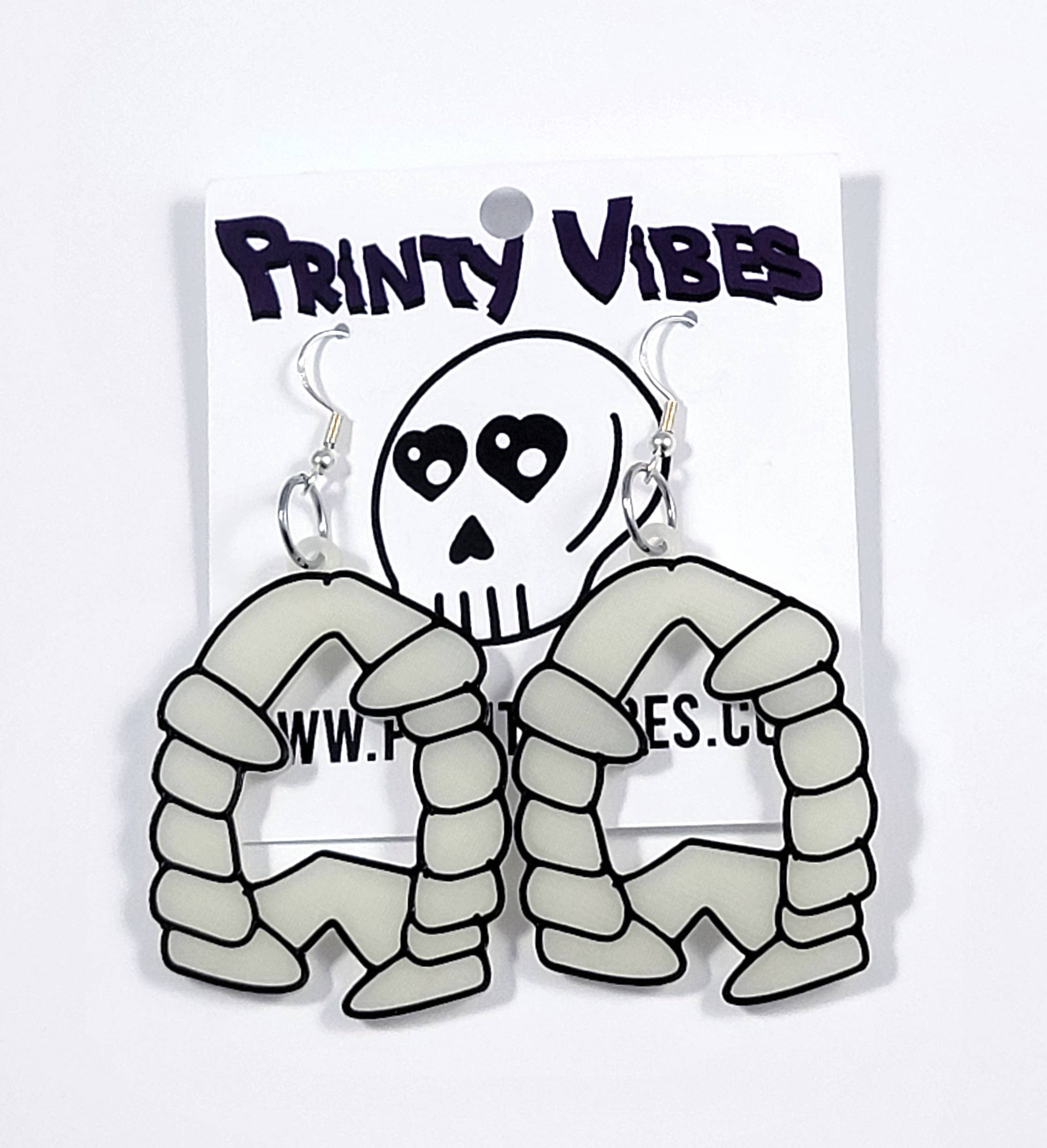 Printy Vibes - Vendita all'ingrosso Orecchini pendenti - Orecchini con scritta «Vampire Teeth», motivo: Halloween3