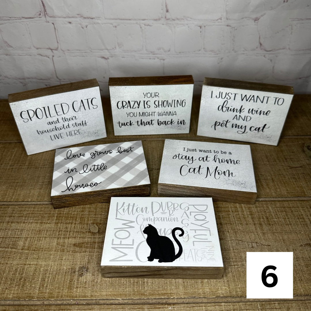 Buckeye Craft Co. – Objeto de mesa decorativo por atacado – Conjunto de 6 Blocos Diários 2