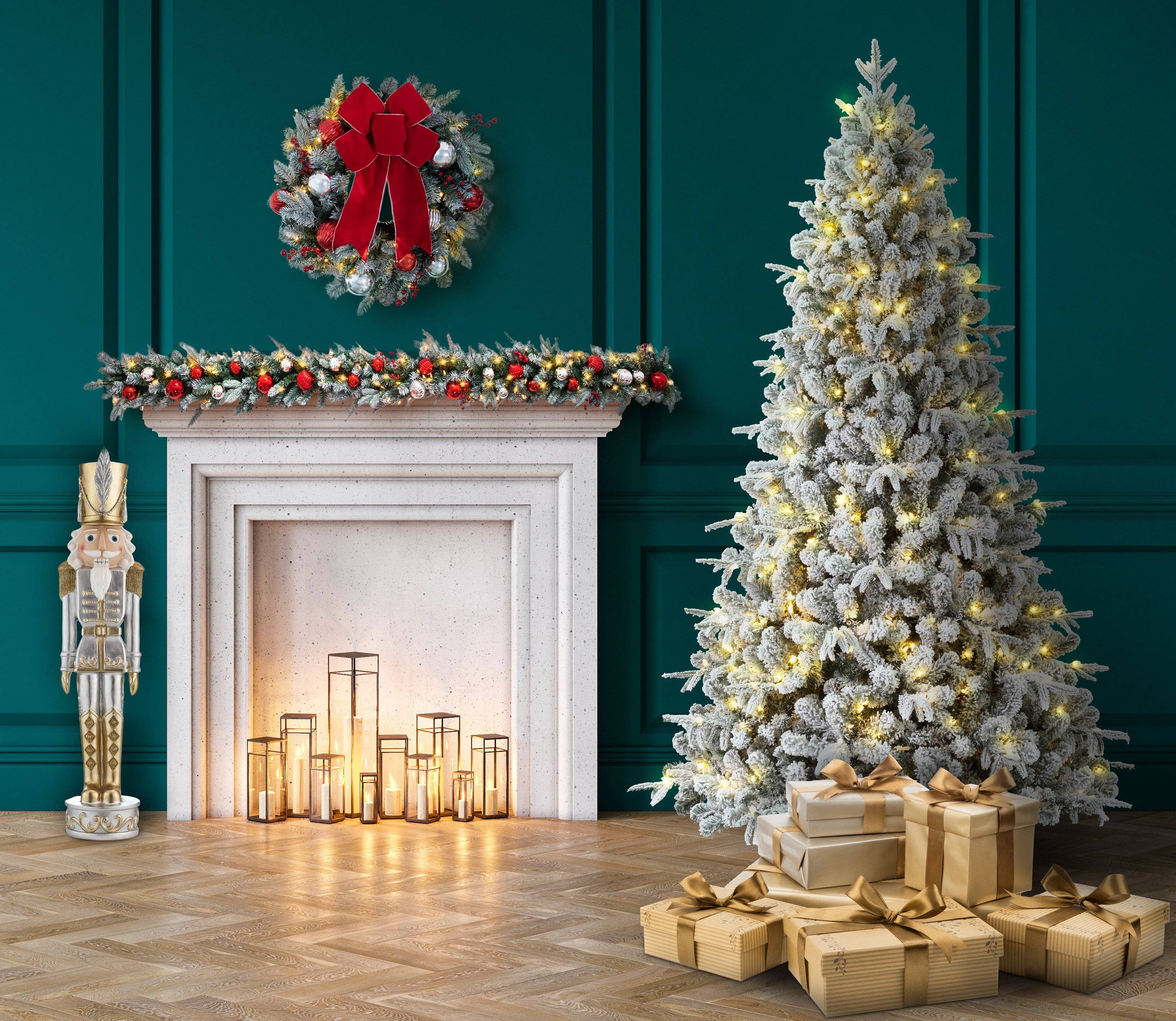 Haute Decor - Vente Casse-noisette de Noël - Casse-noisette de Noël doré et argenté de 37 pouces2