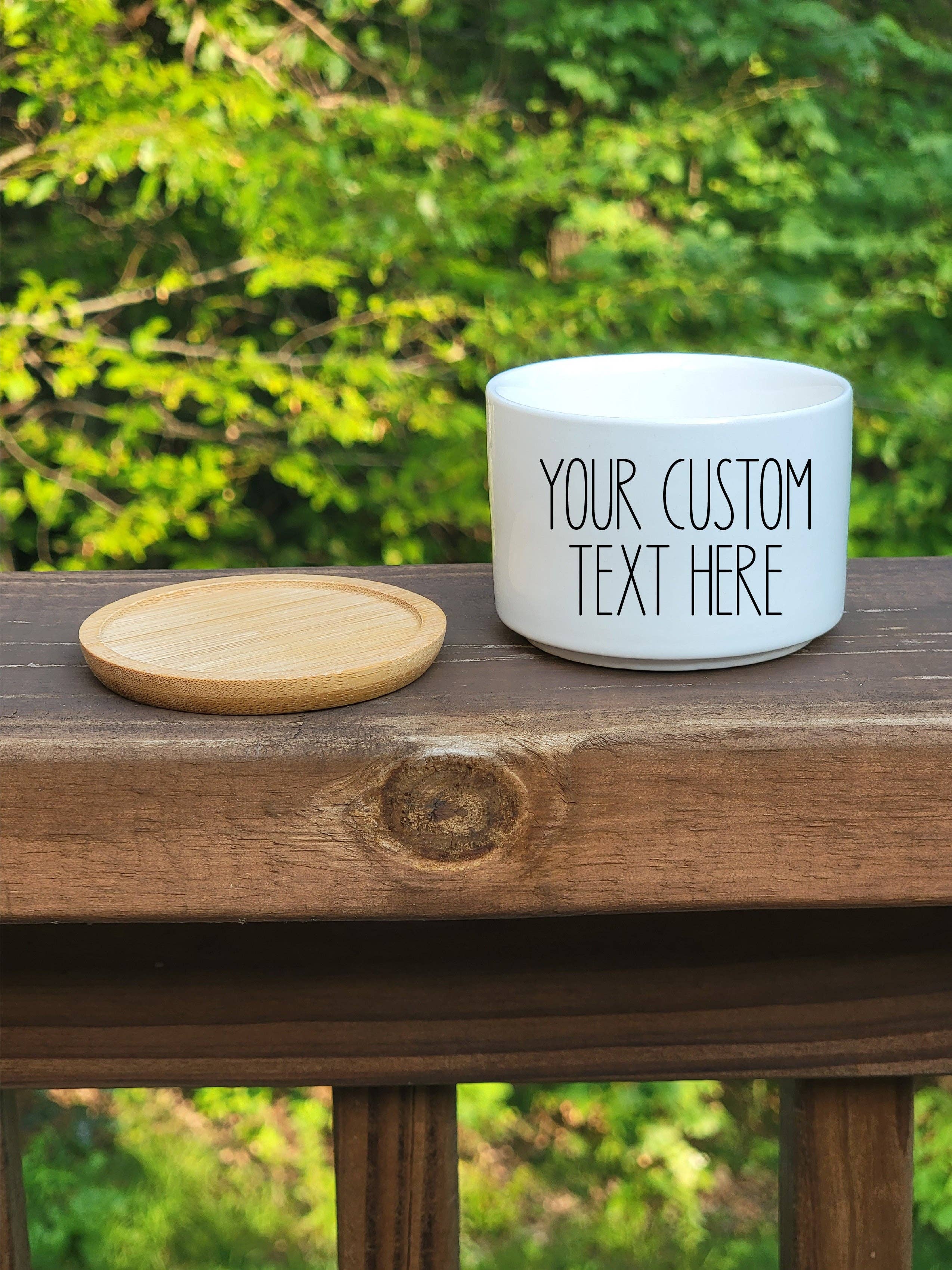 Vulpine Vinyls – Engroshandel Plantekrukke – Brugerdefineret Tekst Succulent Pot2