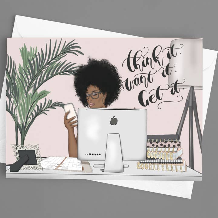 Pensez-le, voulez-vous, récupérez-le ! Carte de notes pliée pour la vente par Apraca - Paper Goods