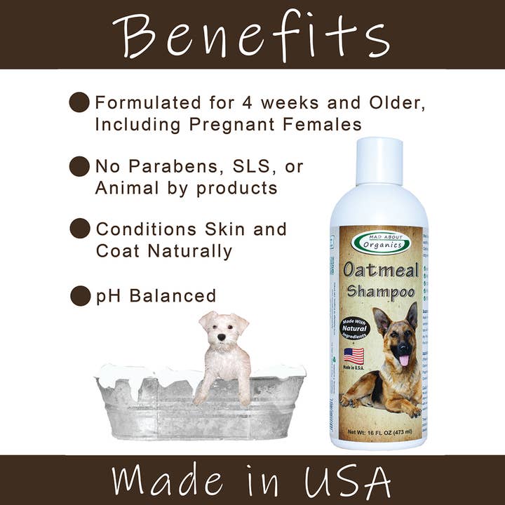 Mad About Organics - Wholesale Pet Shampoo - Dog - Oatmeal Shampoo Formulated for Dogs