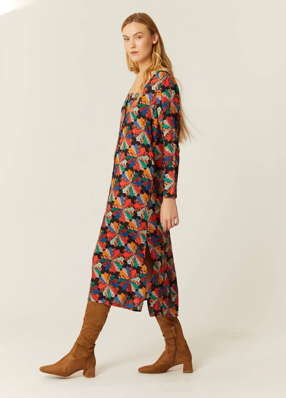 Pepaloves - Wholesale Dress - Women's - VESTIDO ESCOTE PATCHWORK4