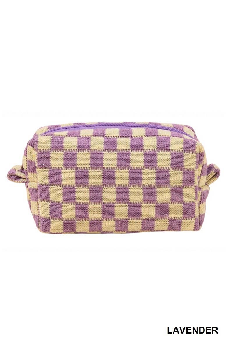 Vanilla Monkey - Wholesale Makeup/Cosmetic Bag - Checkered Makeup Cosmetic Pouch Bag4