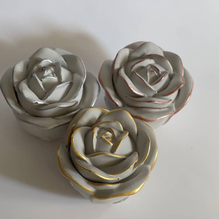 Concrete Rose Candle for wholesale by SugarByrd