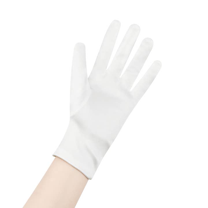Floris Linens - Venta al por mayor Guantes - Mujer - Guantes de satén blanco formales para fiestas o bodas con perla