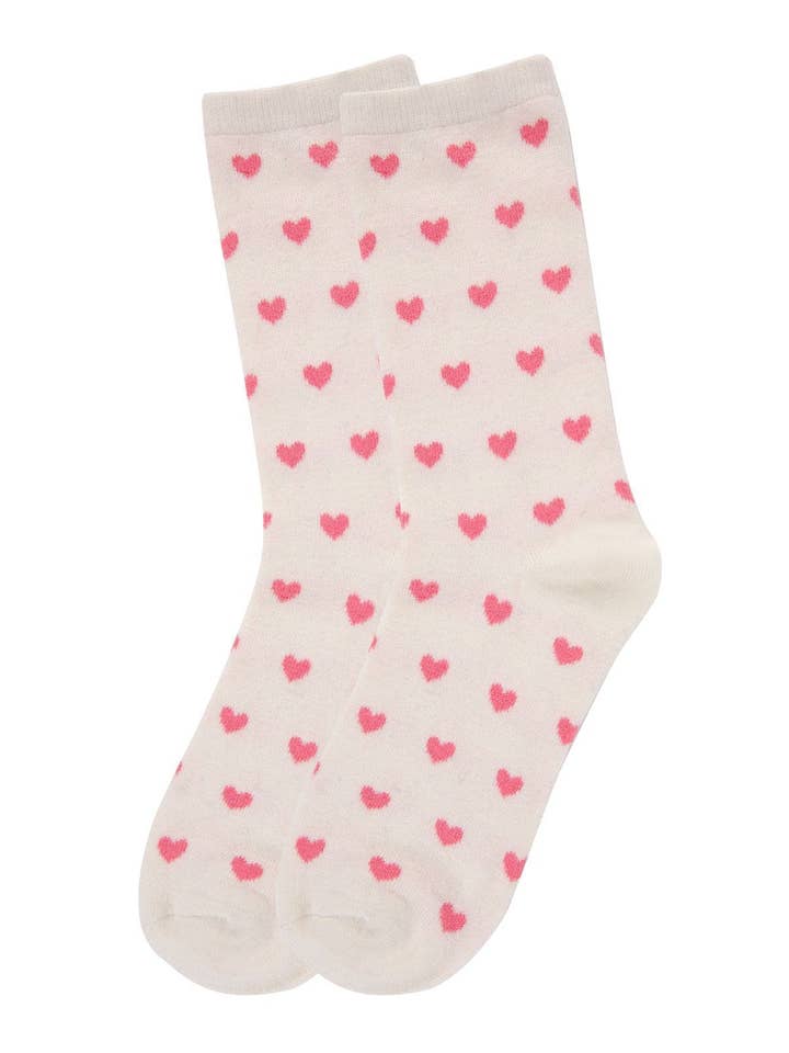 Infinity Classics International Inc. - Wholesale Socks - Women's - MeMoi Hearts Cashmere Blend Crew Socks5
