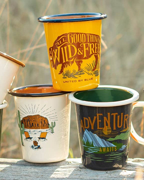 Cream Desert Chill Enamel 8 Oz. Tumbler for wholesale on Faire4