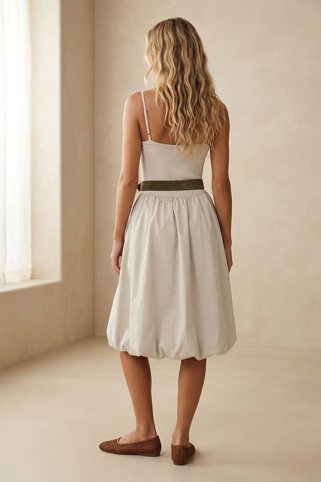 Naked Zebra - Vente Robe – femme - Robe mi-longue sans manches à jupe bouffante10