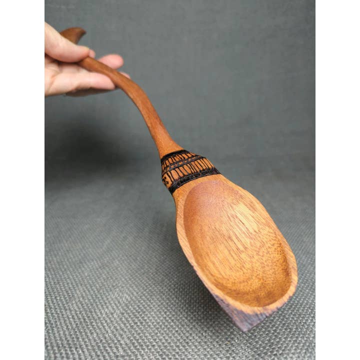 Chaos Woods - Wholesale Kitchen Spoon - Witch Broom Spoon - Hand carved Mahogany wood for cooking8
