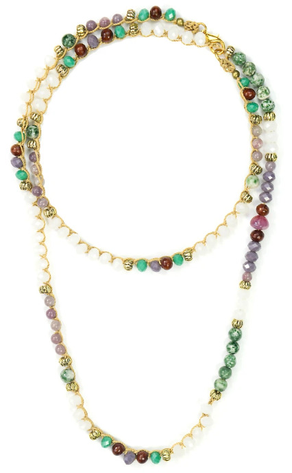 Sigalie Jewelry - Wholesale Kralen/parelketting - Mantra edelsteen streng - 42" ketting0