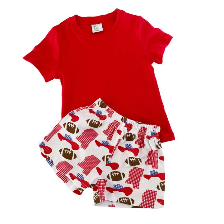 Colonel Hat Football Short Set for wholesale by Huckleberry Hill Kids