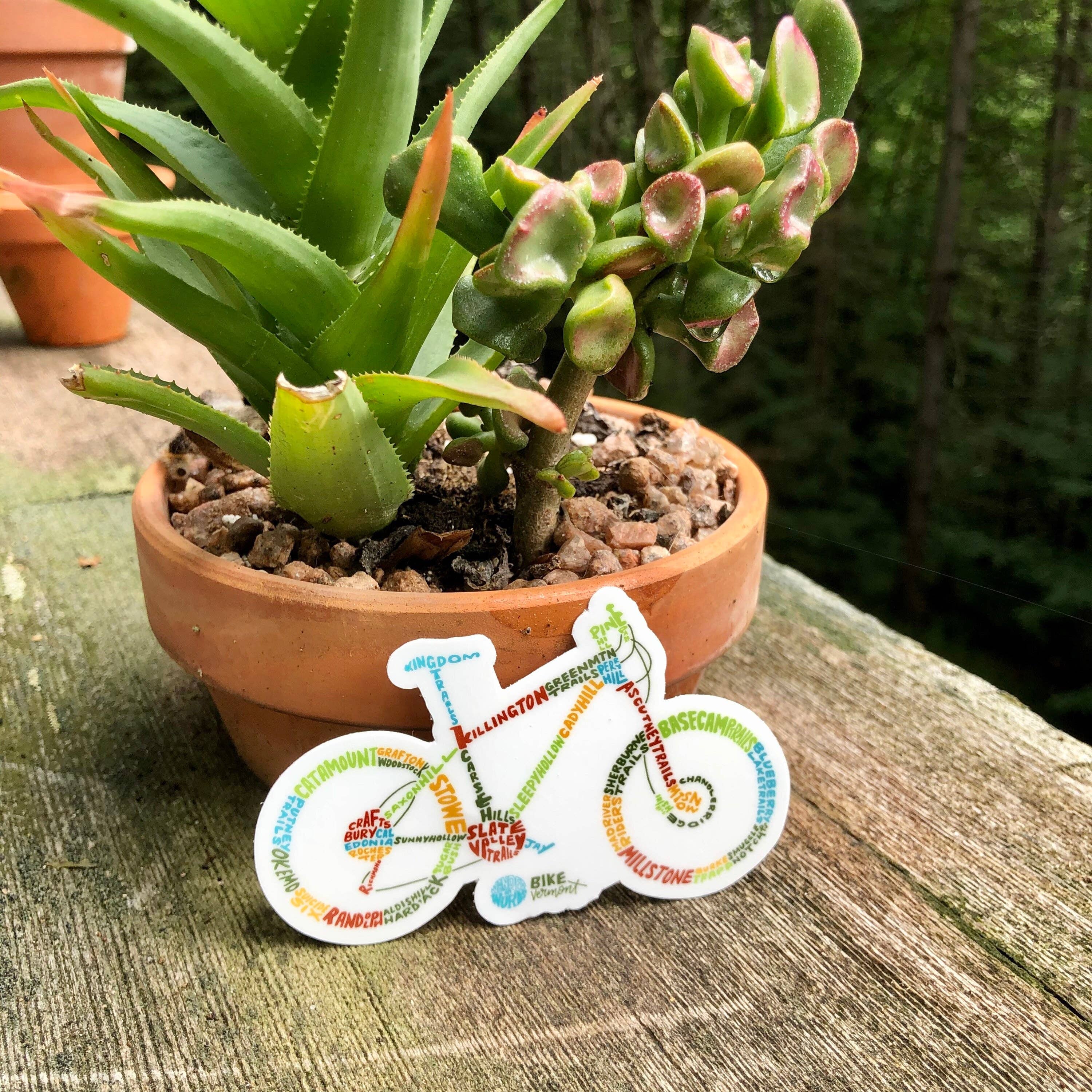 Wander On Words - Wholesale Sticker - Hand-Lettered Mountain Bike Vermont Sticker2