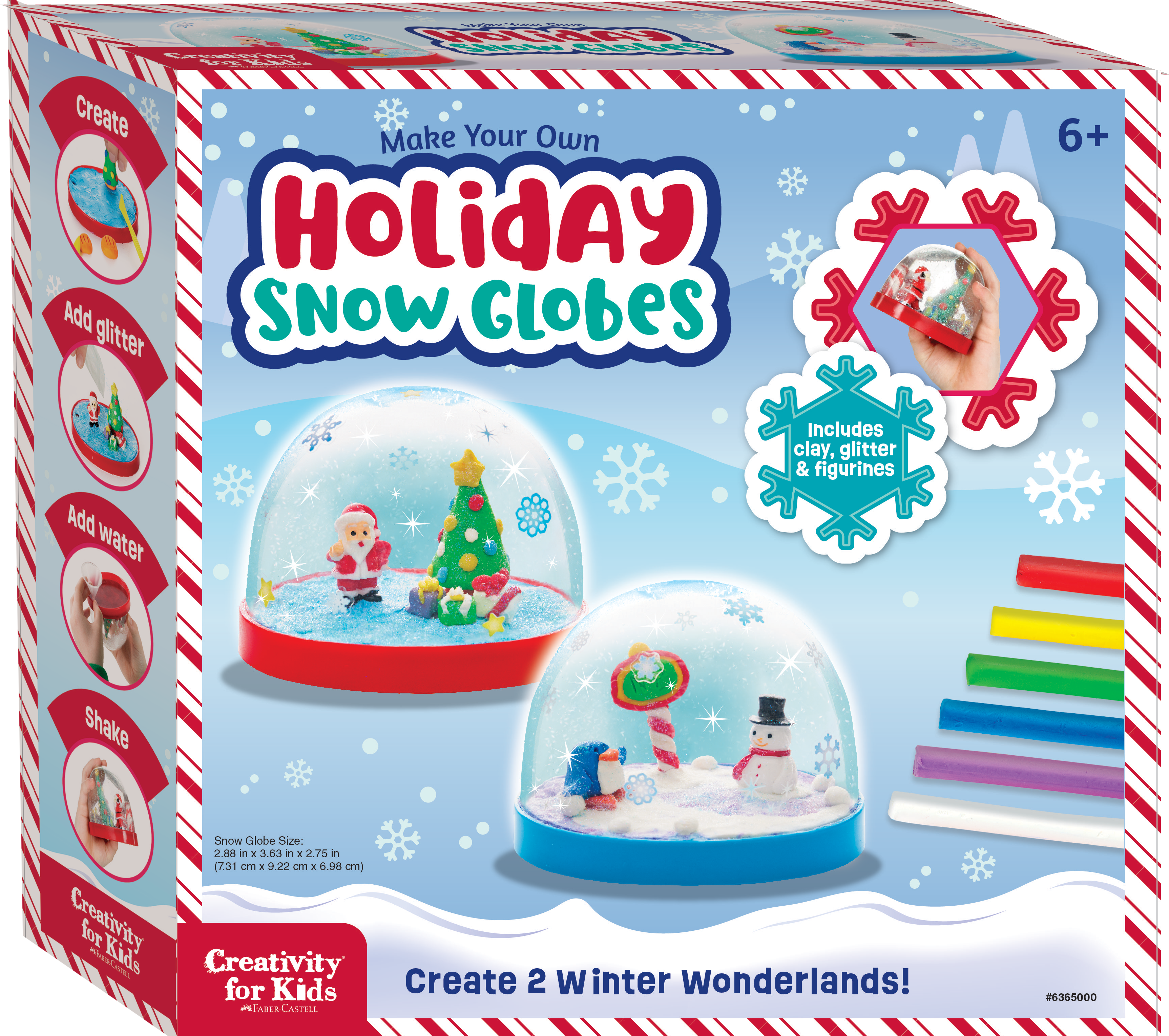 Faber-Castell / Creativity for Kids - Wholesale DIY Craft Kit - Kids - Make Your Own Holiday Snow Globes Craft Kit for Kids1
