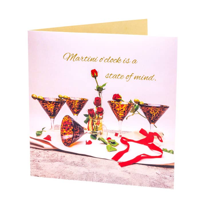 Tarjeta de felicitación: Martini para venta al por mayor de The Glass House Wholesale Interiors Ltd.