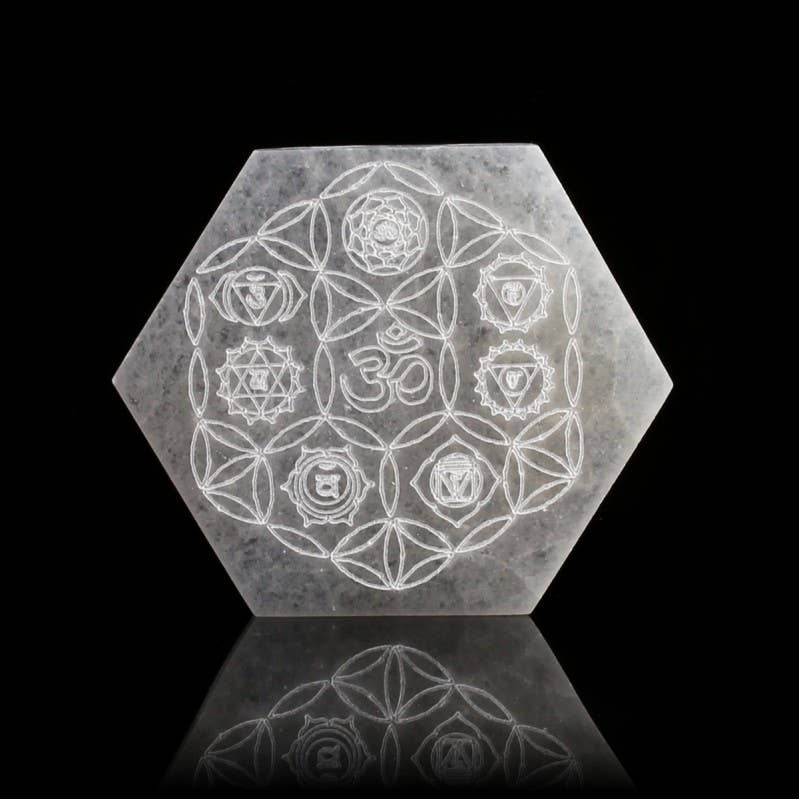 UniArt - Wholesale Ornament - Hexagonal selenite plate7
