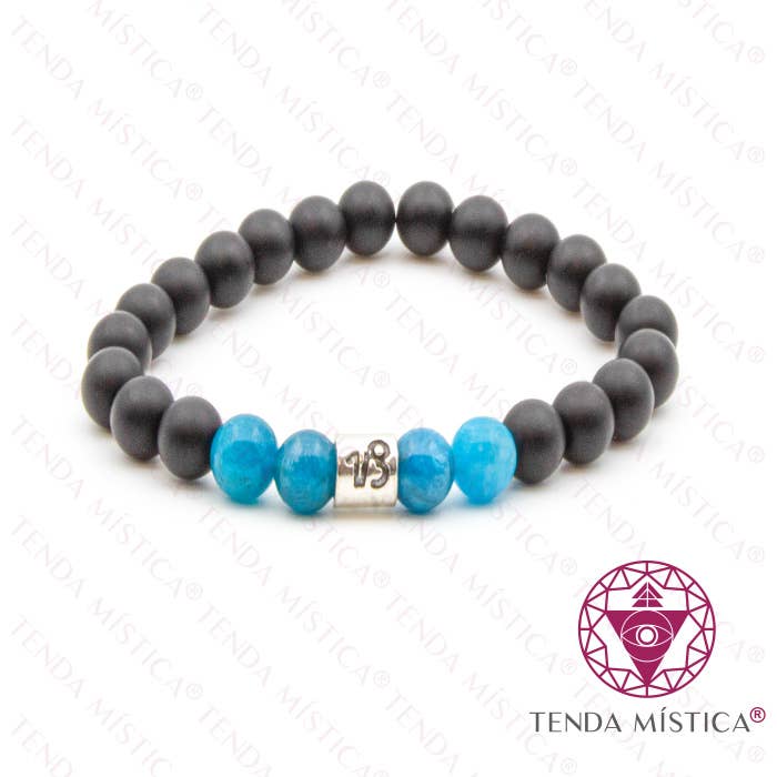 Blue Apatite Capricorn Sign Bracelet for wholesale by Tenda Mística
