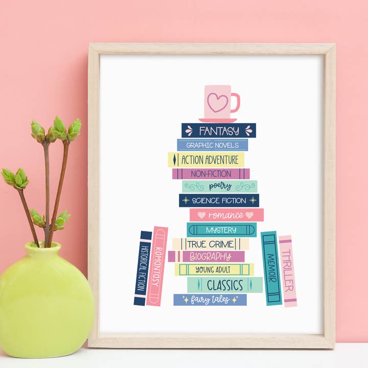 Chapter & Craft Studio - Wholesale Art Print - Book Genres Art Print1