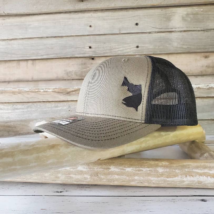 Fish Silhouette on Richardson 112 Trucker Hat for wholesale by Mad River