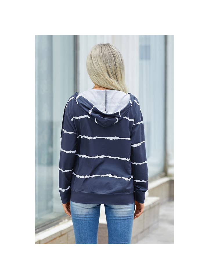 Supreme Fashion - Wholesale Hoodie – Women's - Zipper Strip Long Sleeves Loose Hoodie33