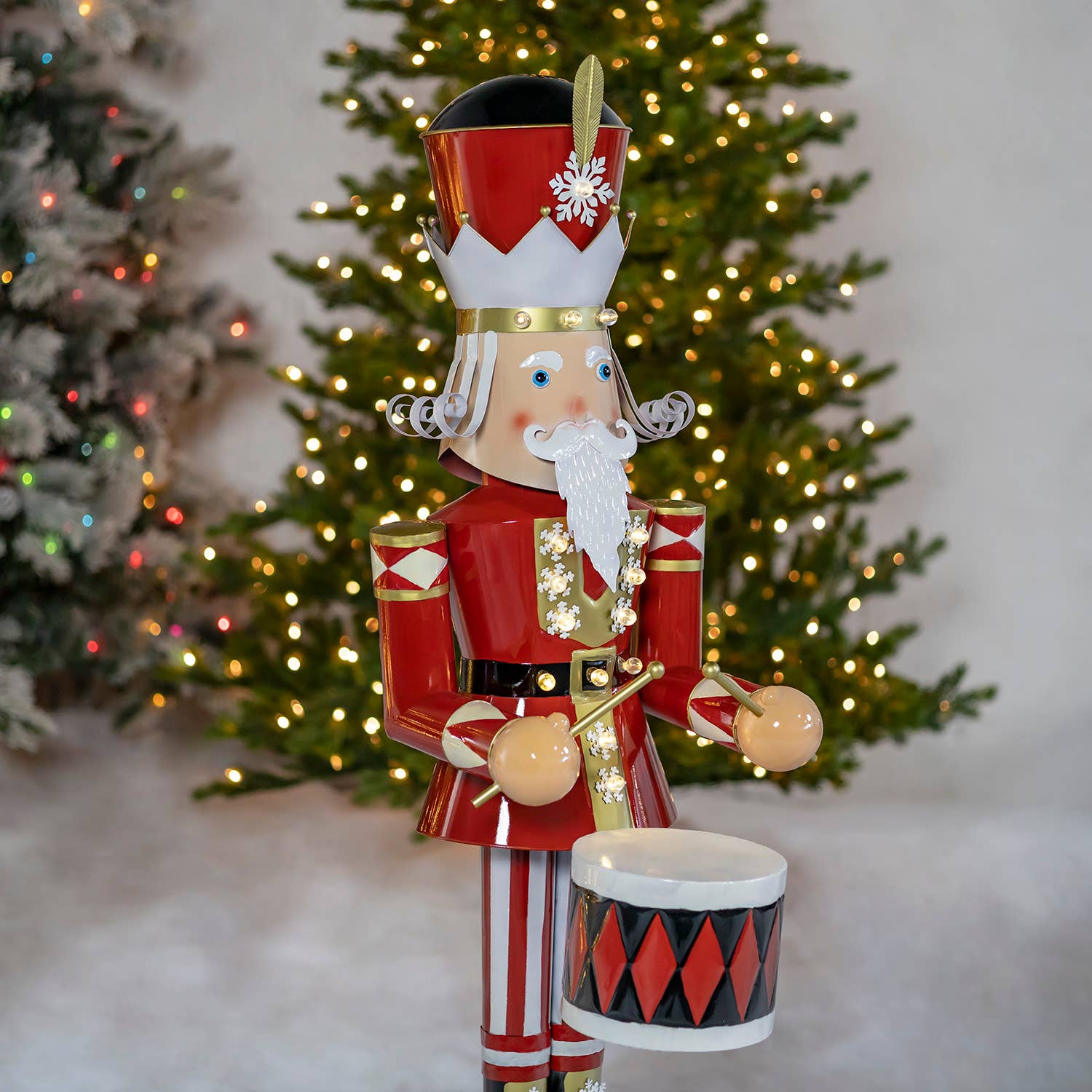 Zaer Ltd. International - Wholesale Holiday Nutcracker - 61" Tall Iron Nutcracker with LED Lights- 3 Options10