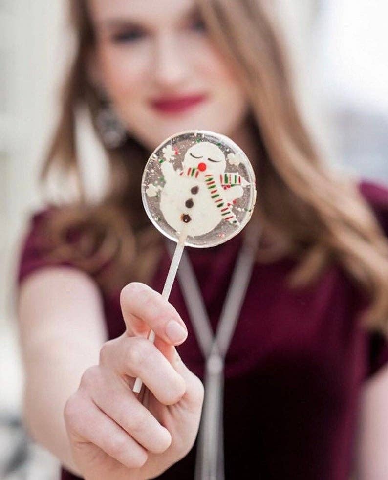 A Secret Forest - Vente Sucettes - Fondant Bonhomme de neige heureux suçettes1