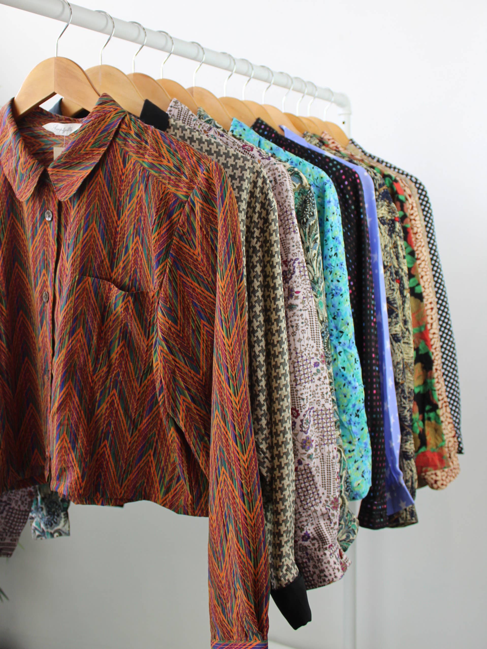 Sun's Out! – wholesale Blouse – Women’s – Reworked Long-Sleeve Button Up Blouse - Cropped 1