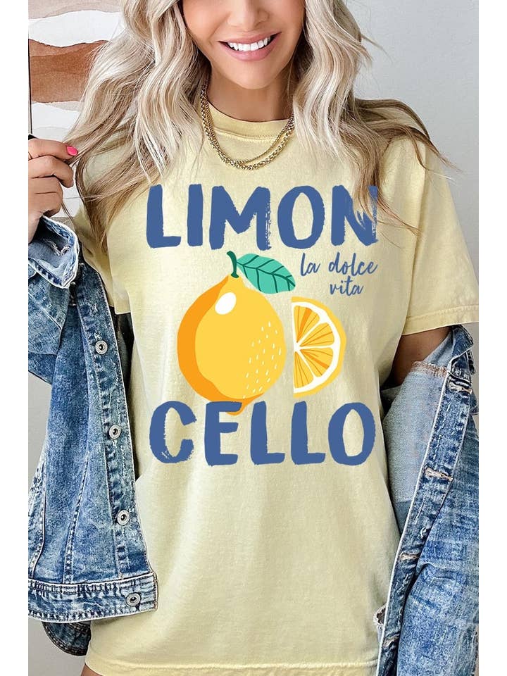 COLORBEAR - Wholesale T-Shirt (Graphic) - Women's - Limoncello Graphic Plus Garment Dyed Tee19