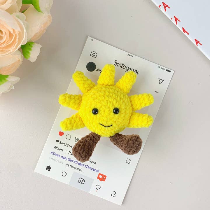 Lilyrosy(Duty free) - Wholesale Doll - Kids - Crochet Jellycat-Inspired Plushies -Sun, Cloud, Moon4