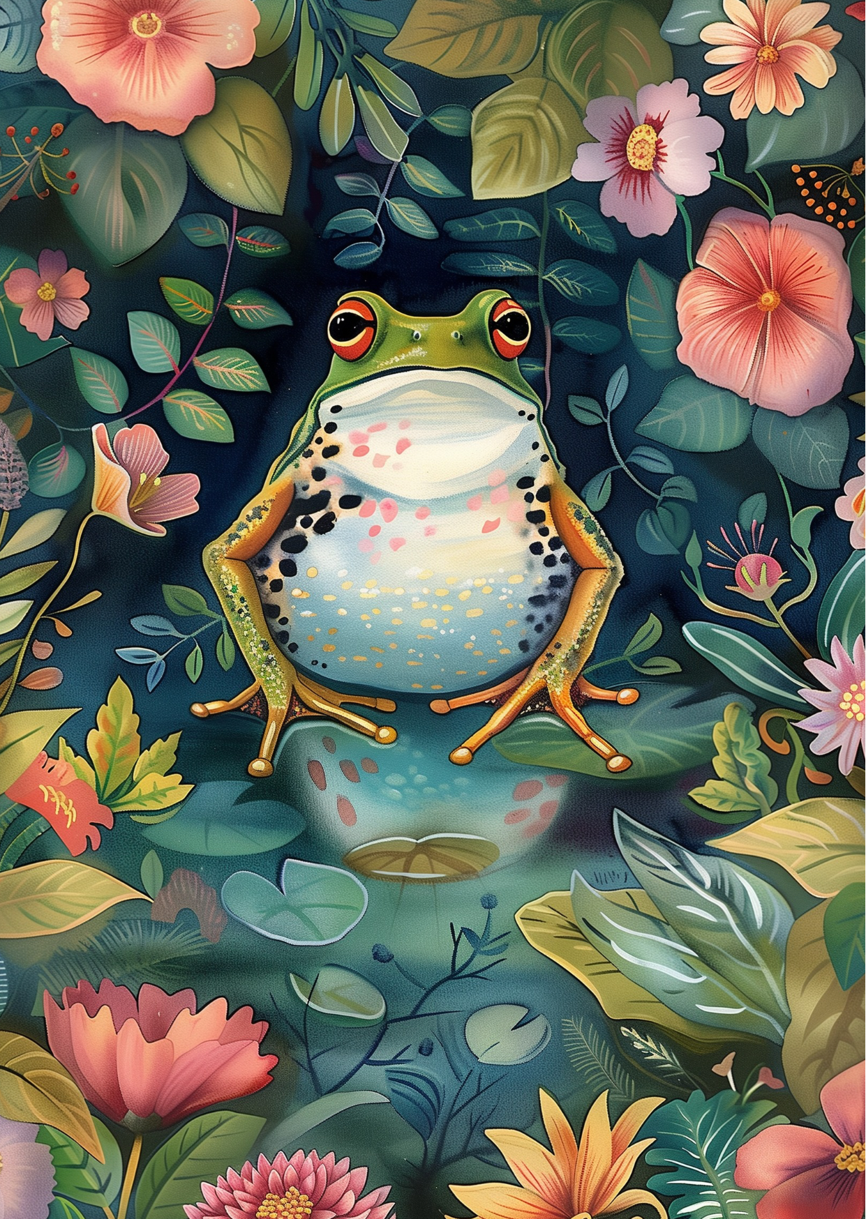 Fripperies – Postal por atacado – O Jardim Chinês: Sapo | Fripperies de Cartão0