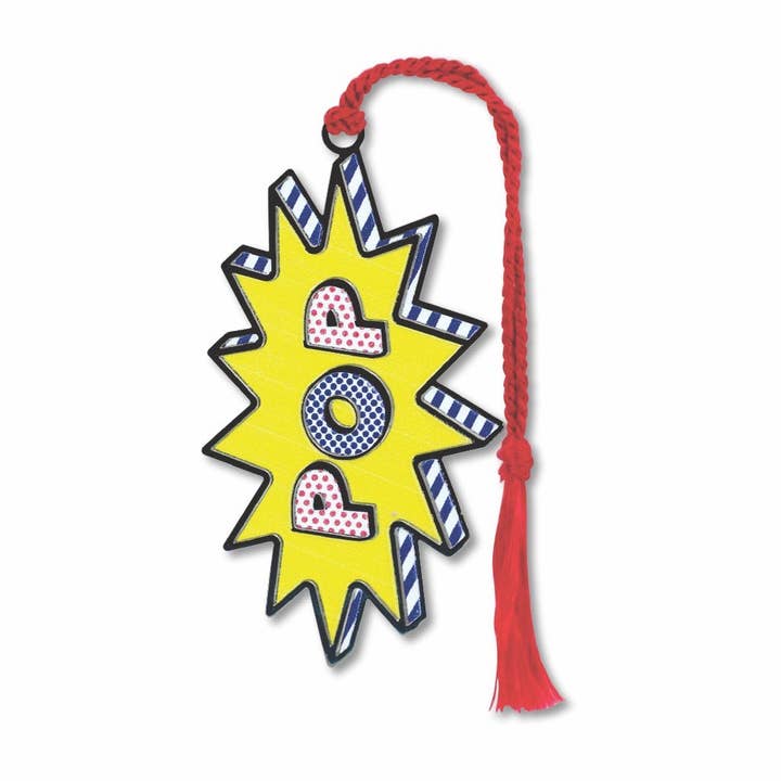 Pop Art Metal Bookmark, MADE in USA for wholesale by David Howell and Company