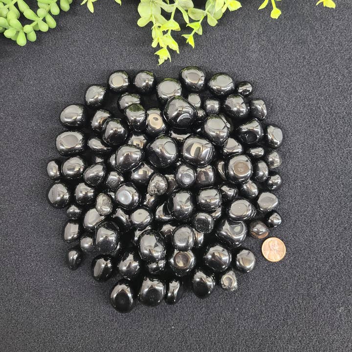 Meraki Gemstones – Pedra/cristal espiritual por atacado – Pedra de Obsidiana Negra (0.5kg/1.1lbs) 20-25mm