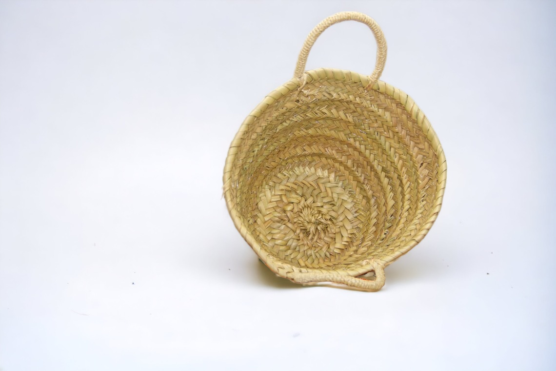 Melecraft – Großhandel Strandtaschen – Strohtasche mit Pailletten, kleiner französischer Marktkorb Mehrfarbig2