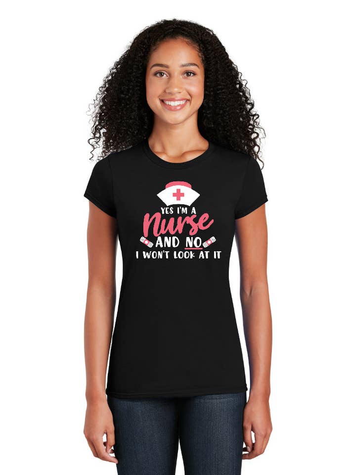 No I Won't Look At It - Camiseta de manga corta de algodón para venta al por mayor de Cutieful