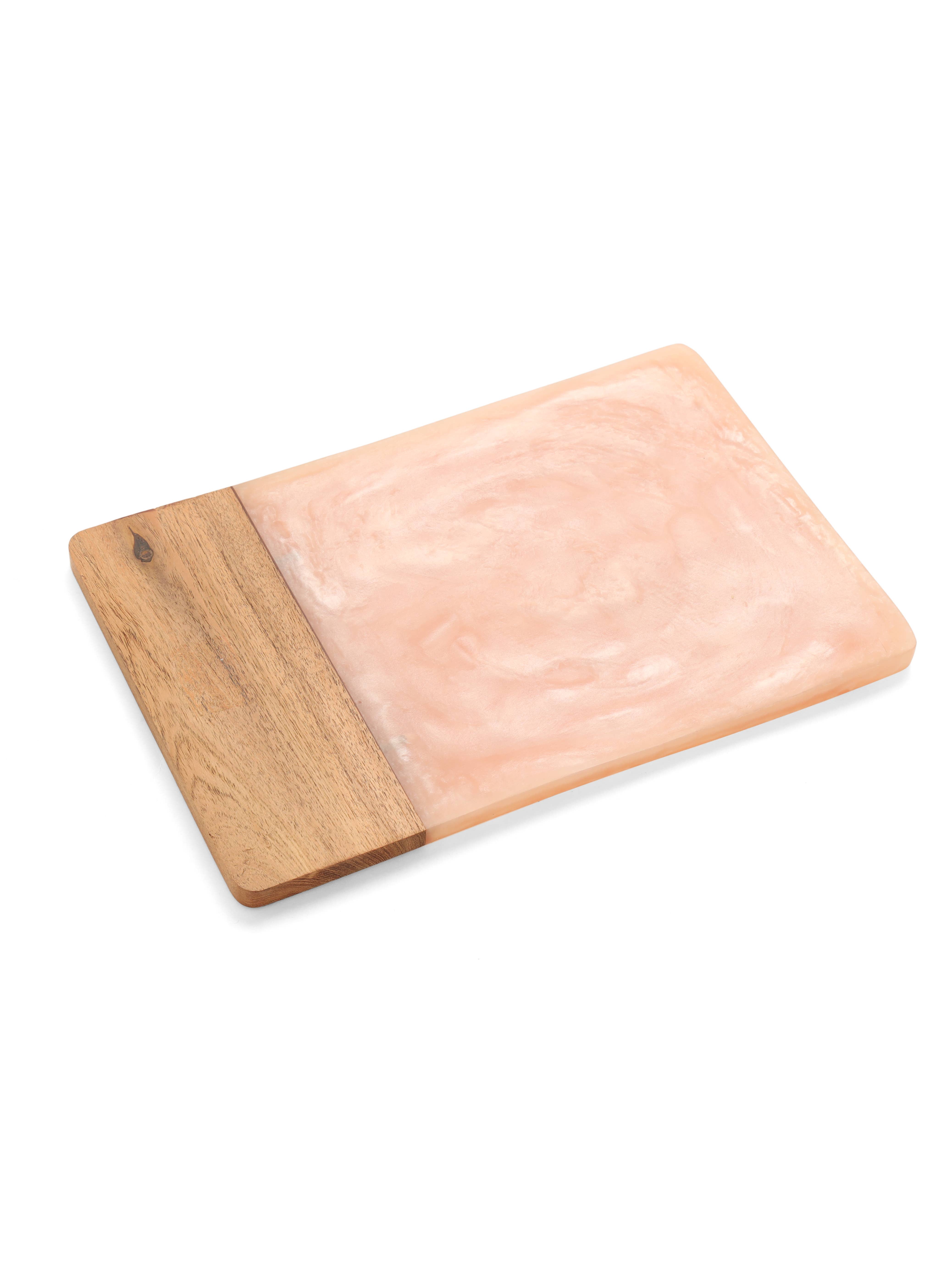 Tiramisu - Wholesale Cheese Board - Pink Resin & Wood Cheese Board2