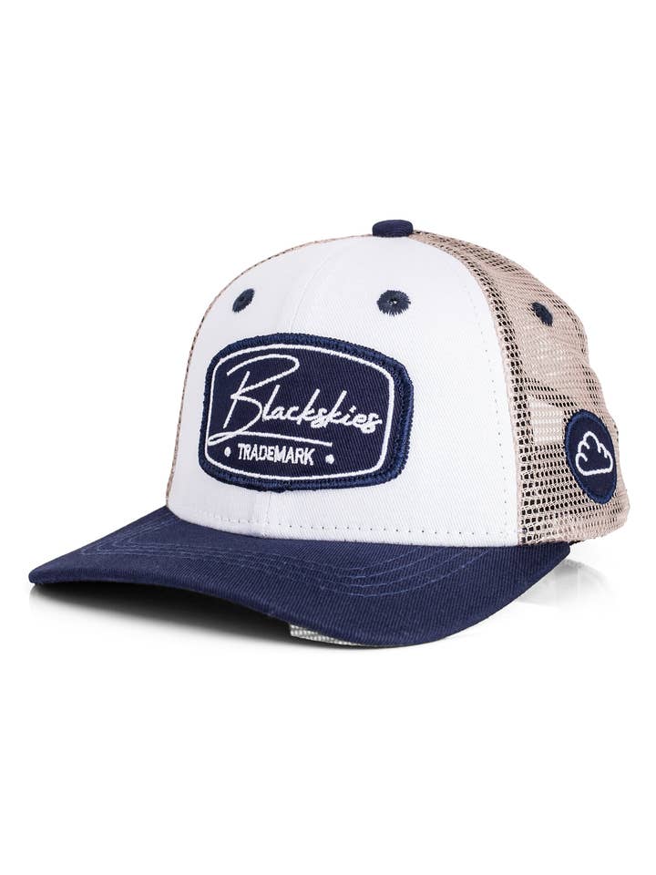 Casquette de baseball Race Enfant Blanc-Marine-Sable pour la vente par Blackskies