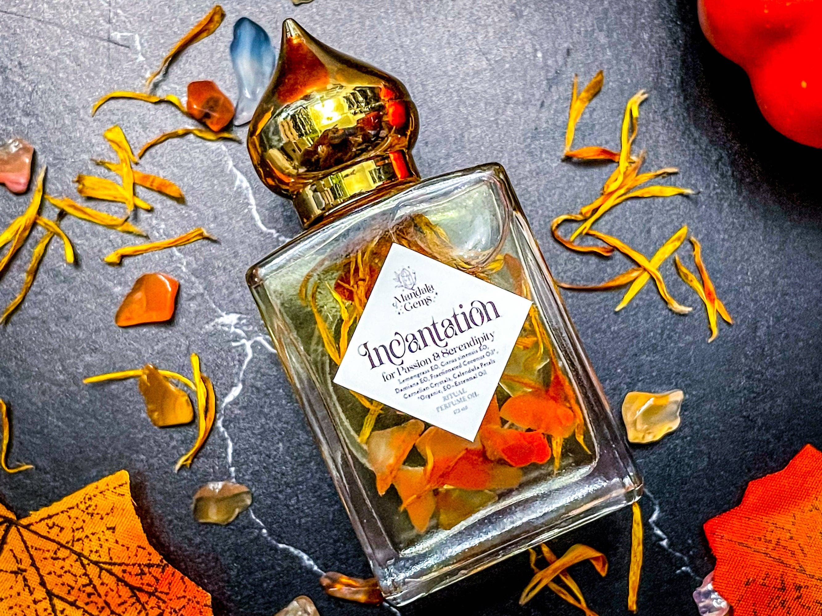 Mandala Gems – Engroshandel Parfume/eau de toilette – INCANTATION Naturlig Parfume med den Afrodisiakiske Damiana1