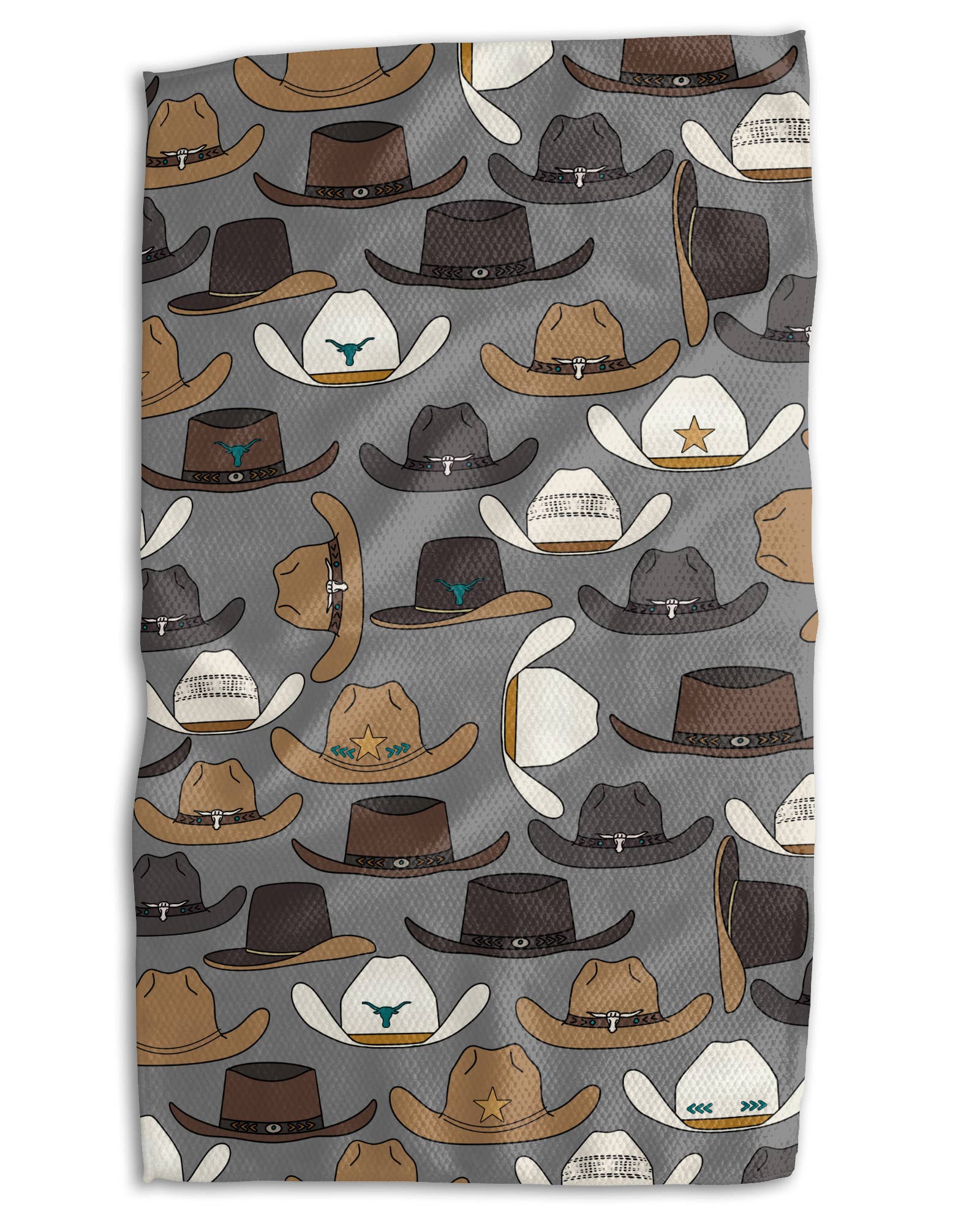 Absorb-Lumen - Wholesale Tea Towel - Cowboys Hats 18x30 Work-harder Double-Sided Towel