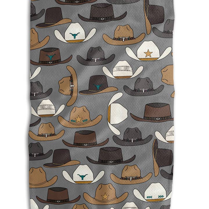 Absorb-Lumen - Wholesale Tea Towel - Cowboys Hats 18x30 Work-harder Double-Sided Towel0