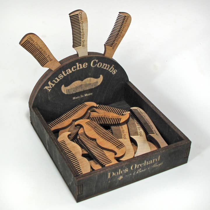 Made and Assembled - Wholesale Hair Brush/Comb - Mustache Combs